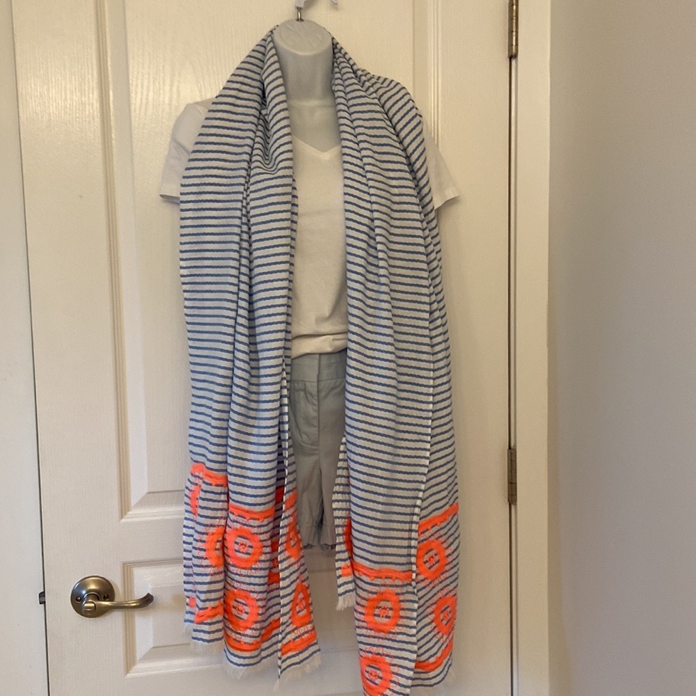 JCrew cotton striped scarf